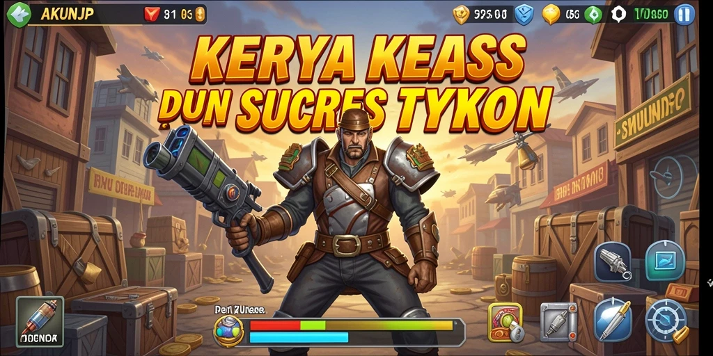 Tampilan menarik dari gameplay Tycoon AKUNJP yang seru.