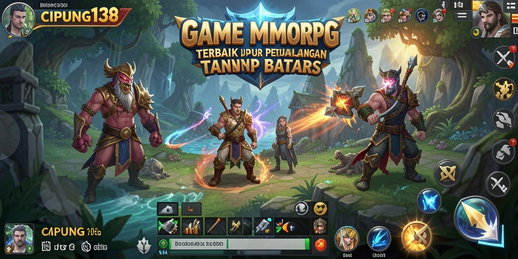 Tampilan menawan dari gameplay CIPUNG138 dalam aksi MMORPG.