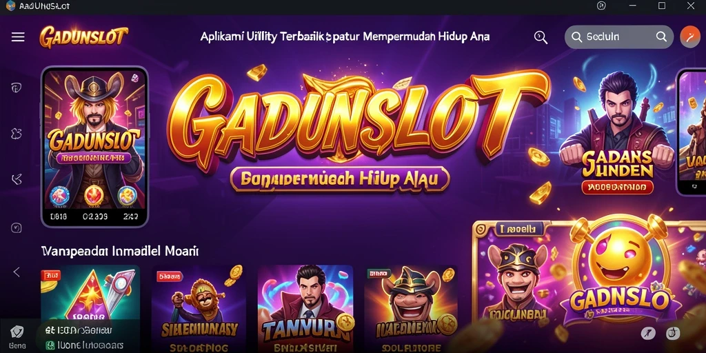 Tampilan antarmuka user-friendly dari GADUNSLOT yang memudahkan pengguna.