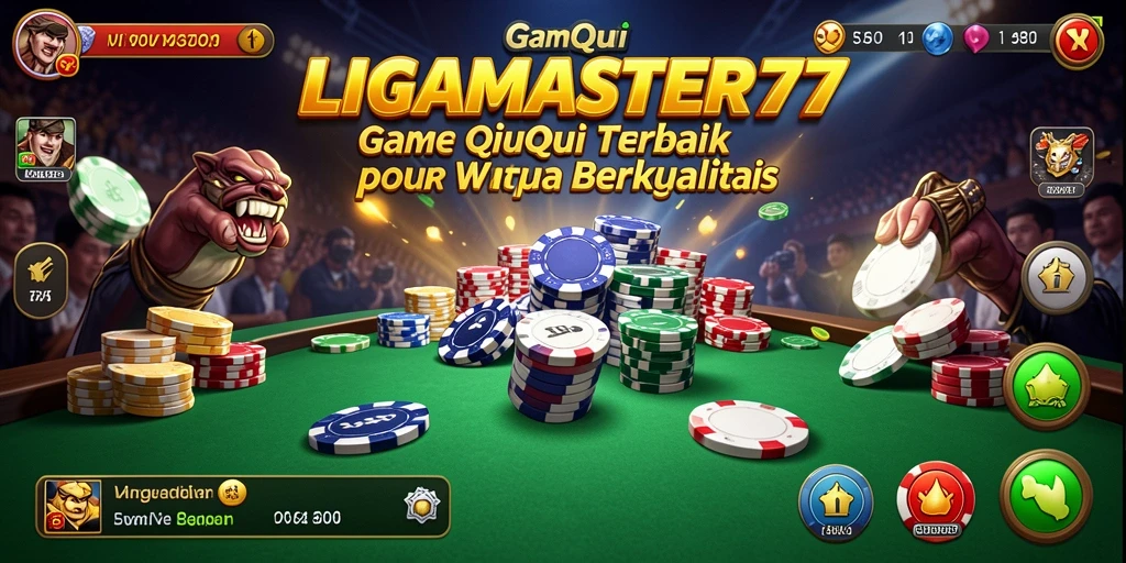 Tampilan gameplay QiuQiu di LIGAMASTER77 yang memukau.