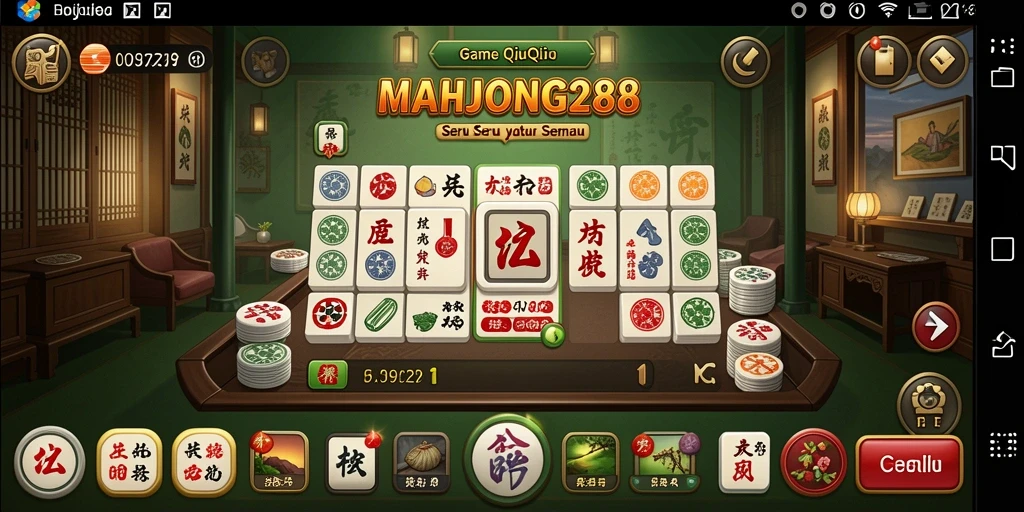 Tampilan gameplay QiuQiu yang seru dan menarik di MAHJONG288.
