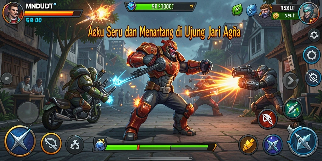 Tampilan mendebarkan dari gameplay MNDUIT dengan aksi cepat dan seru.
