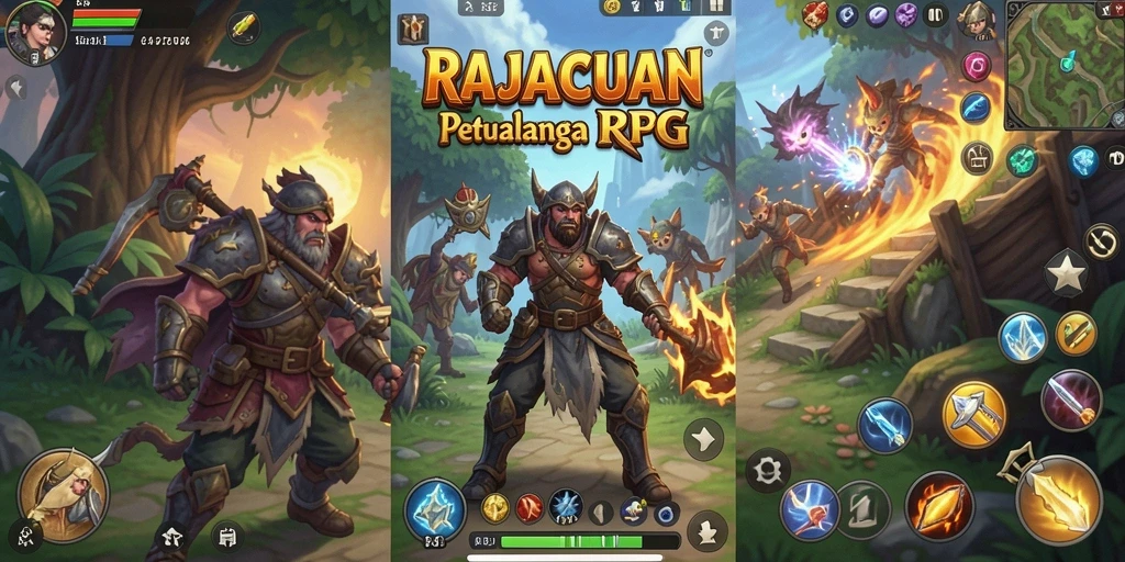 Tampilan gameplay seru dan penuh strategi dalam RAJACUAN.