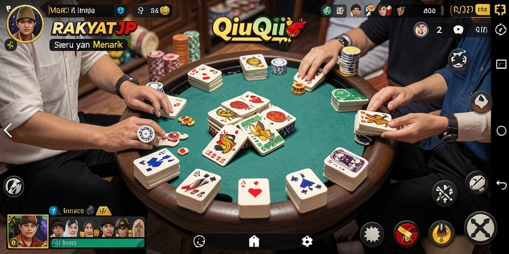 Tampilan gameplay seru dari RAKYATJP QiuQiu.