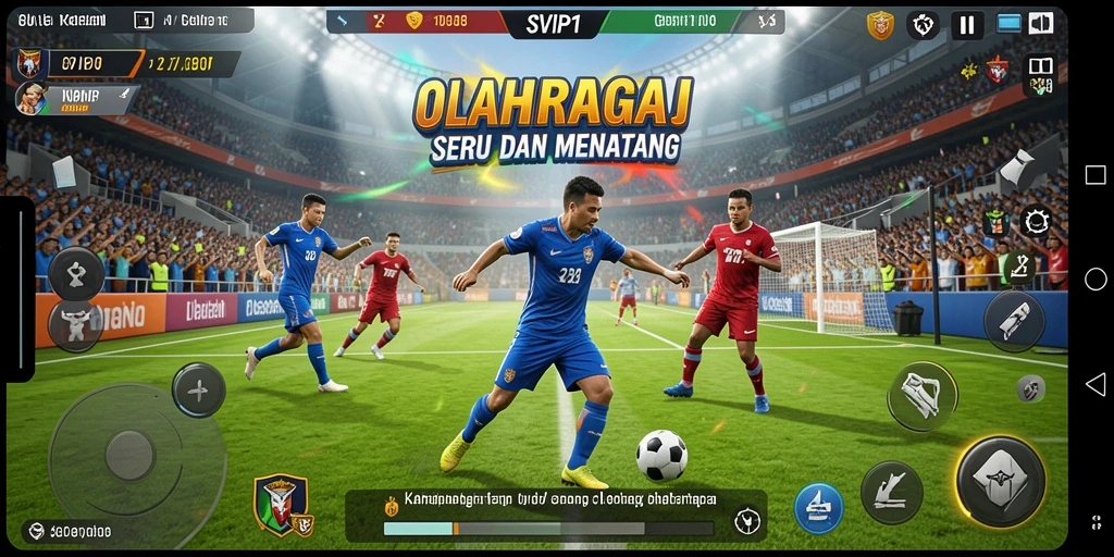 Tangkapan layar gameplay <strong>SVIP1</strong> menunjukkan aksi olahraga yang mendebarkan.