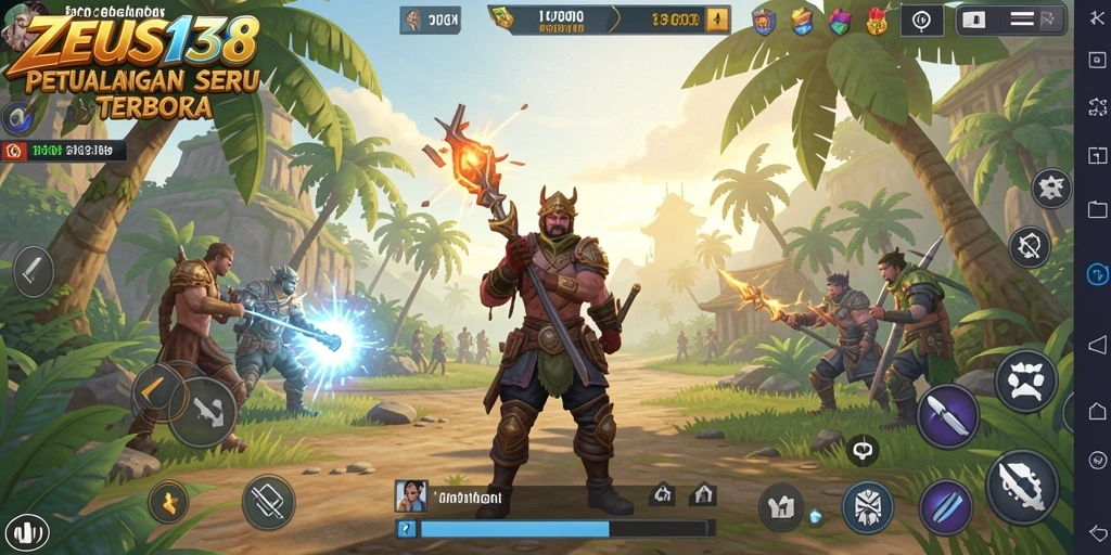 Tampilan gameplay seru dari ZEUS138 di dunia terbuka.